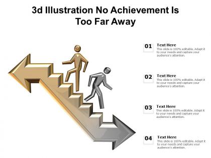 3d illustration no achievement is too far away