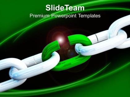 3d illustration of broken chain business concept powerpoint templates ppt themes and graphics 0313