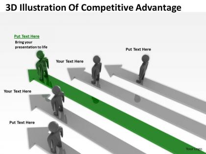 3d illustration of competitive advantage ppt graphics icons