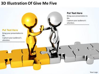3d illustration of give me five ppt graphics icons powerpoint