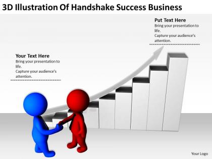 3d illustration of handshake success business ppt graphics icons powerpoint