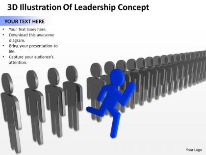 3d illustration of leadership concept ppt graphics icons