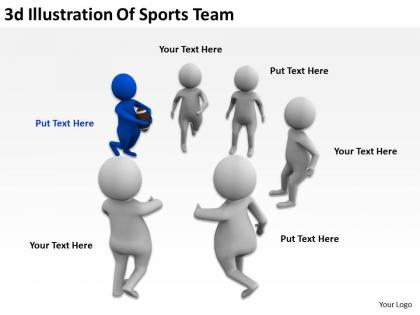 3d illustration of sports team ppt graphics icons