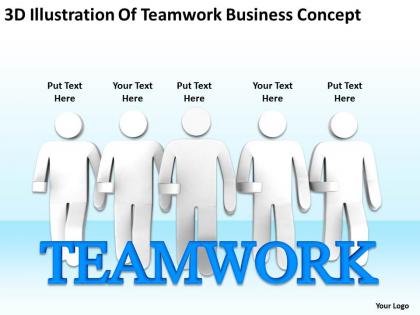3d illustration of teamwork business concept ppt graphic icon