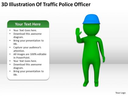 3d illustration of traffic police officer ppt graphics icons powerpoint