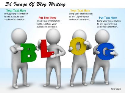 3d image of blog writing ppt graphics icons powerpoint