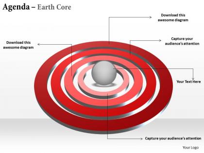 3d image of earth core with business agenda 0214