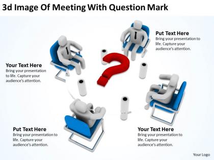 3d image of meeting with question mark ppt graphics icons