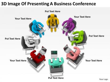 3d image of presenting a business conference ppt graphics icons