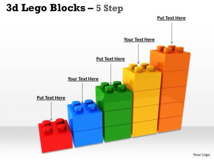3d lego blocks 5 step