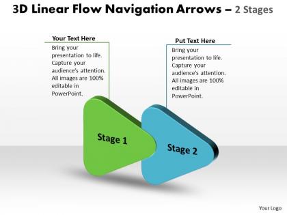 3d linear flow navigation arrow 2 stages 5
