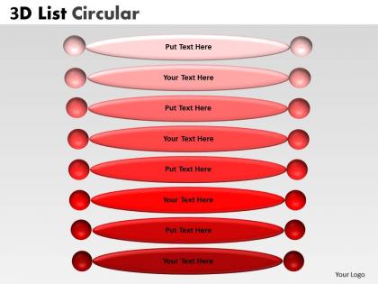 3d list circular diagram 6