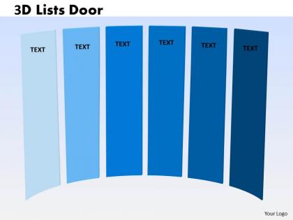 3d lists door blue color 1