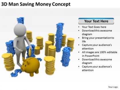 3d man saving money concept ppt graphics icons powerpoint