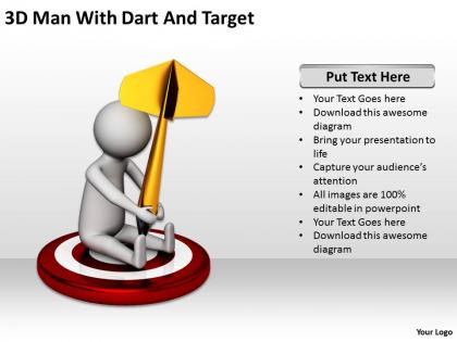 3d man with dart and target ppt graphics icons ppt graphics icons powerpoint