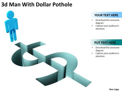 3d man with dollar pathole ppt graphics icons powerpoint