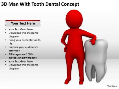 3d man with tooth dental concept ppt graphics icons powerpoint