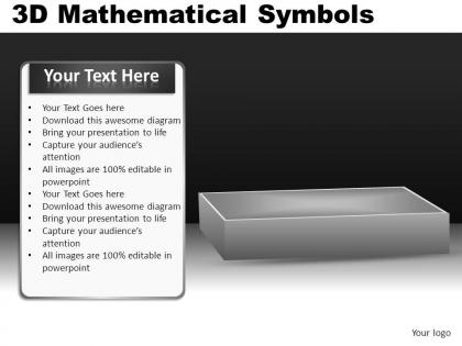 3d mathematical symbols powerpoint presentation slides db