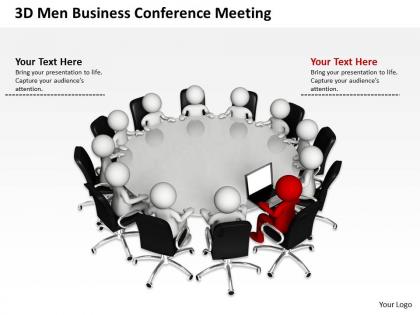 3d men business conference meeting leadership concept ppt graphics icons