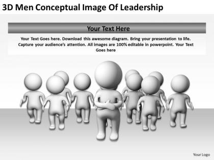 3d men conceptual image of leadership ppt graphics icons powerpoin