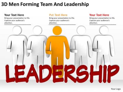 3d men forming team and leadership ppt graphics icons powerpoint