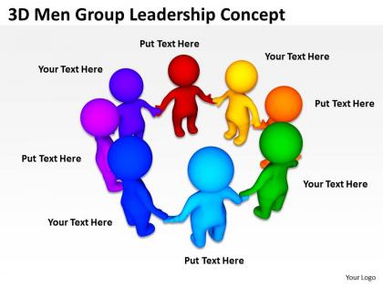 3d men group leadership concept ppt graphics icons