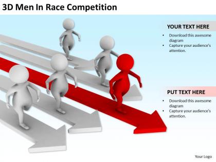3d men in race competition ppt graphics icons powerpoint