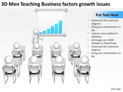 3d men teaching business factors growth issues ppt graphic icon