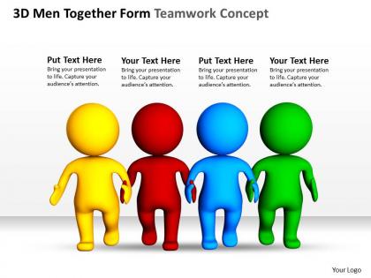 3d men together form teamwork concept ppt graphics icons