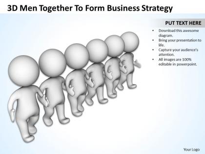 3d men togther to form business strategy ppt graphics icons