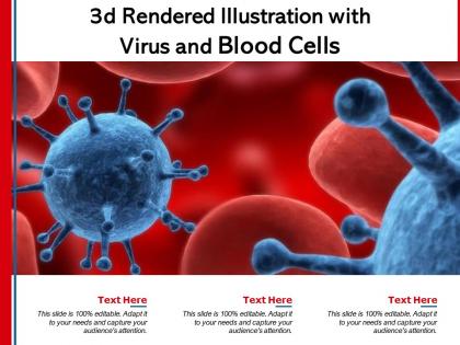 3d rendered illustration with virus and blood cells