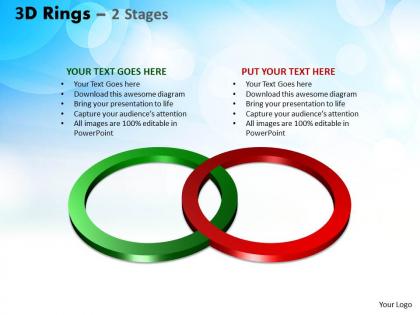 3d rings 2 stages powerpoint slides