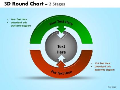 3d round chart 2 stages powerpoint slides and ppt templates 0412