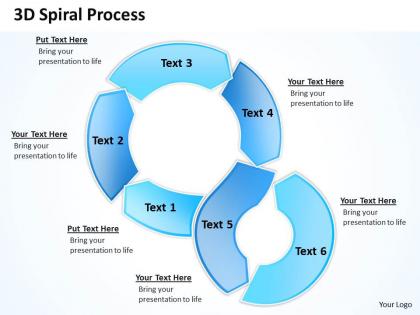 3d spiral process powerpoint slides presentation diagrams templates