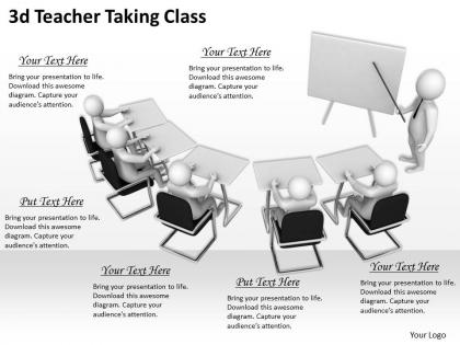 3d teacher taking class ppt graphics icons powerpoint