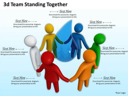 3d team standing together ppt graphics icons powerpoint