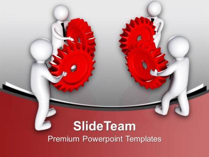 3d team to interconnect gears industrial powerpoint templates ppt themes and graphics 0213