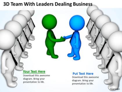 3d team with leaders dealing business ppt graphics icons powerpoint 0529