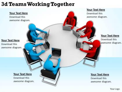3d teams working together ppt graphics icons powerpoint