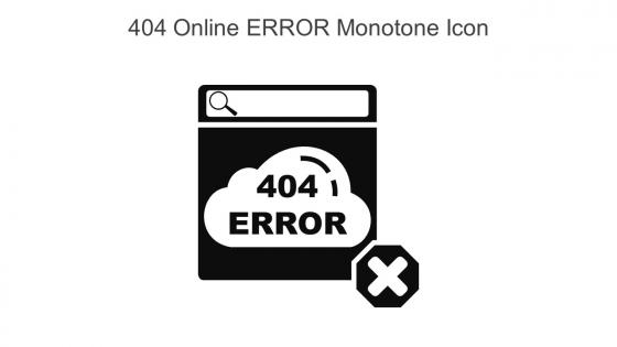 404 Online ERROR Monotone Icon In Powerpoint Pptx Png And Editable Eps Format