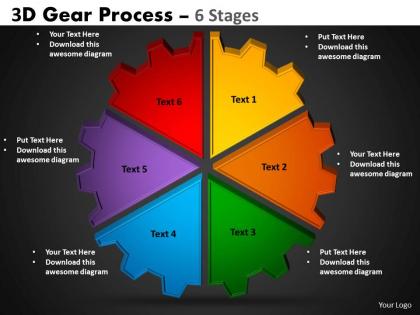 4 3d gear process 6 stages style 1 2