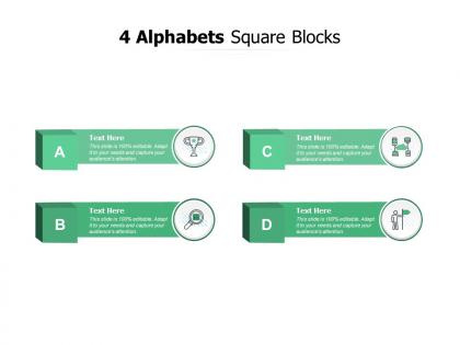 4 alphabets square blocks