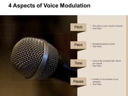 4 aspects of voice modulation