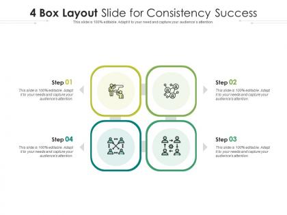 4 box layout slide for consistency success infographic template