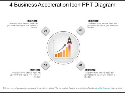 4 business acceleration icon ppt diagram