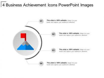 4 business achievement icons powerpoint images