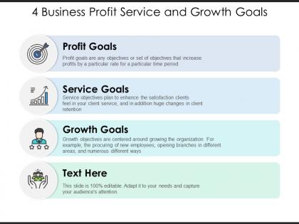 4 business profit service and growth goals