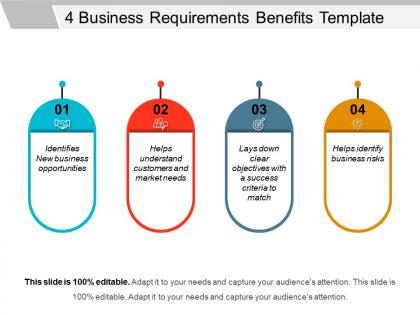 4 business requirements benefits template example of ppt