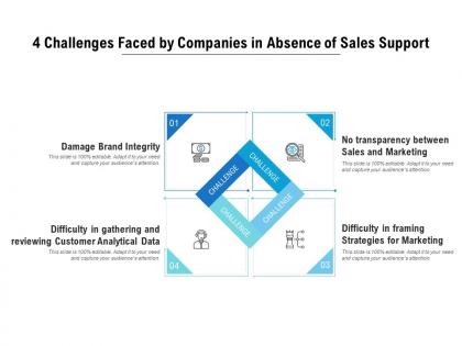 4 challenges faced by companies in absence of sales support