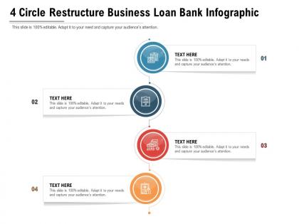 4 circle restructure business loan bank infographic